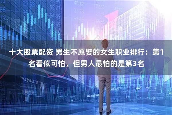 十大股票配资 男生不愿娶的女生职业排行：第1名看似可怕，但男人最怕的是第3名