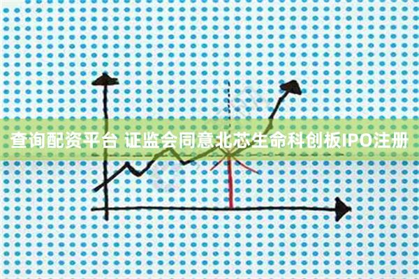 查询配资平台 证监会同意北芯生命科创板IPO注册