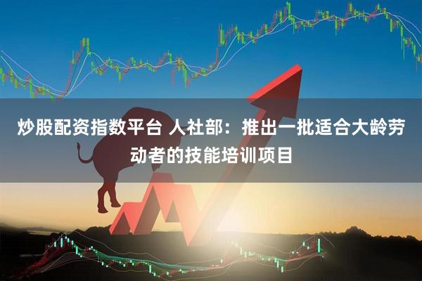 炒股配资指数平台 人社部：推出一批适合大龄劳动者的技能培训项目